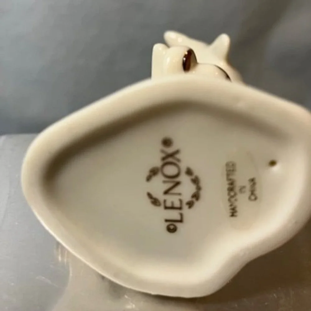 Lenox Porcelain Dolphin Cream & Gold 4